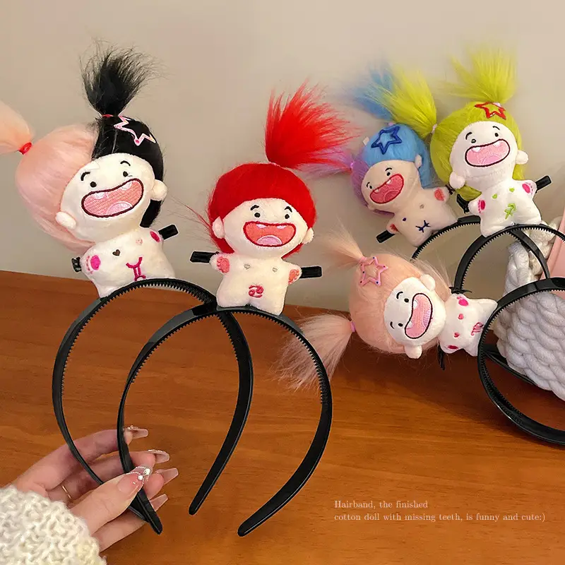 Cute Plush Mouse Face Wash Hair Band for Women