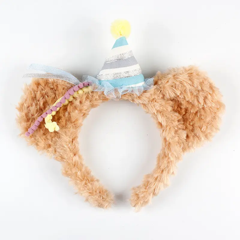 Cute Plush Mouse Face Wash Hair Band for Women