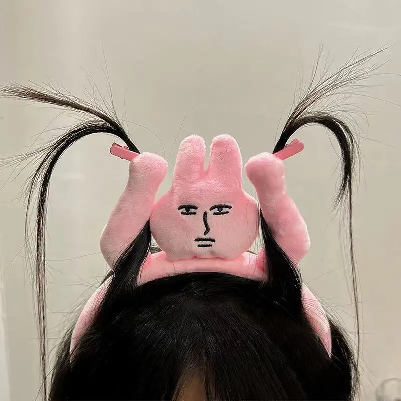 Cute Plush Mouse Face Wash Hair Band for Women