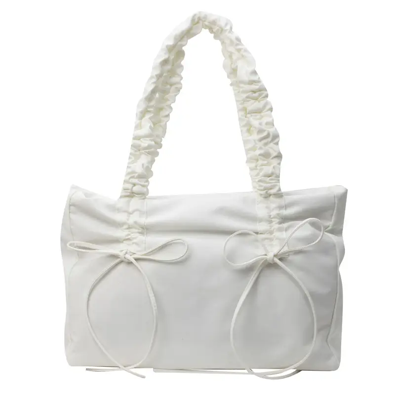 Korean Style Pink Bow Shoulder Tote Bag - Image 5