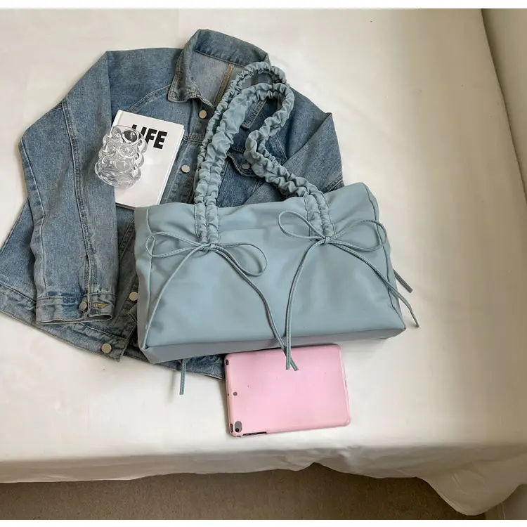 Korean Style Pink Bow Shoulder Tote Bag — feature 13
