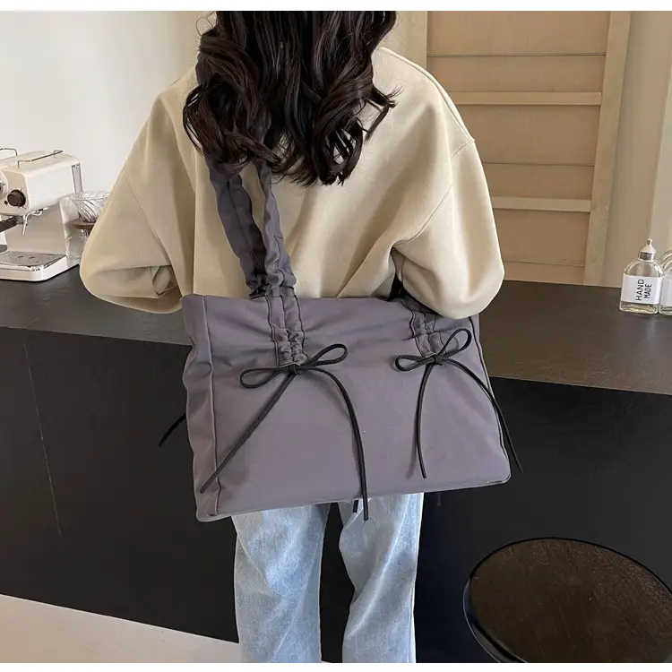 Korean Style Pink Bow Shoulder Tote Bag — feature 22