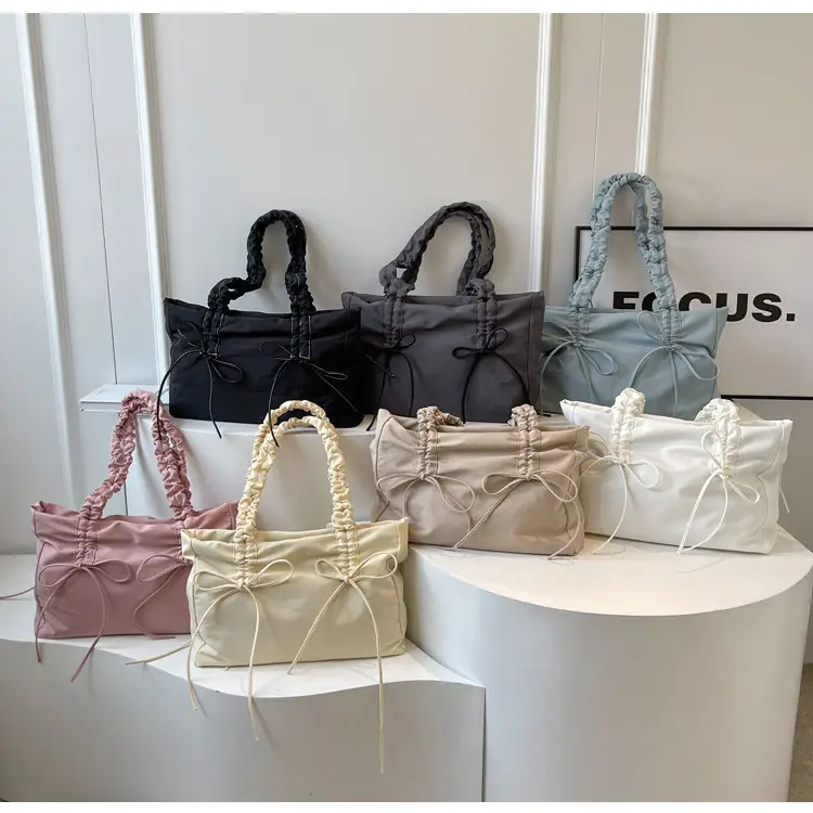 Korean Style Pink Bow Shoulder Tote Bag — feature 26