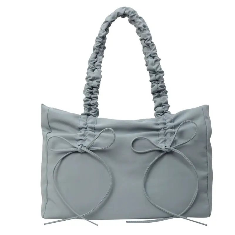 Korean Style Pink Bow Shoulder Tote Bag - Image 2