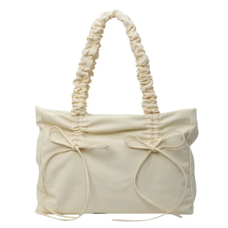 Korean Style Pink Bow Shoulder Tote Bag - Image 7