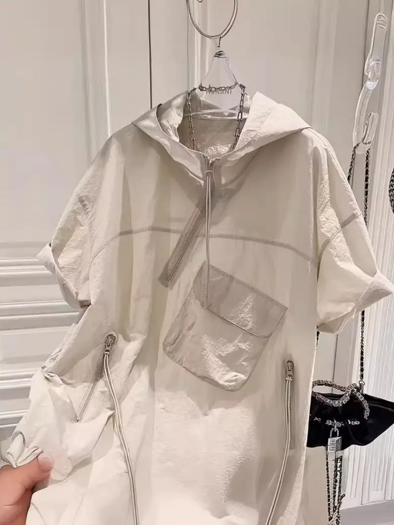 Men's White Hooded Puffer Coat 300kg