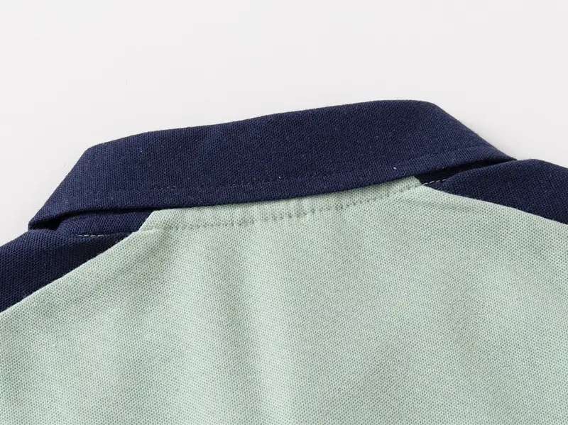 Children's White Polo T-Shirt with Black Trim 2024 — feature 11