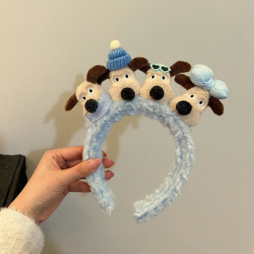 Plush Puppy Hair Band for Women Winter Warm Accessories - Image 2