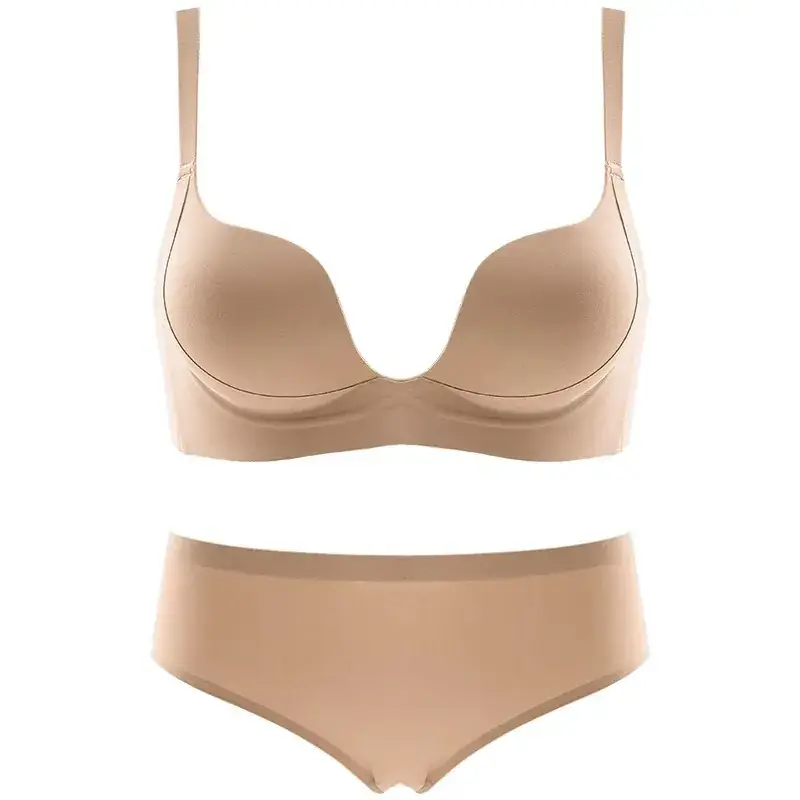 Black Traceless Parammary Bra Set for Women Small - Image 15