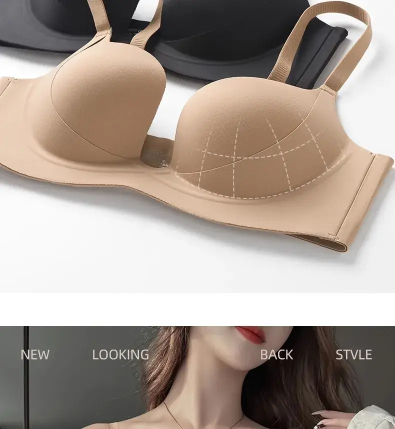 Black Traceless Parammary Bra Set for Women Small — feature 18