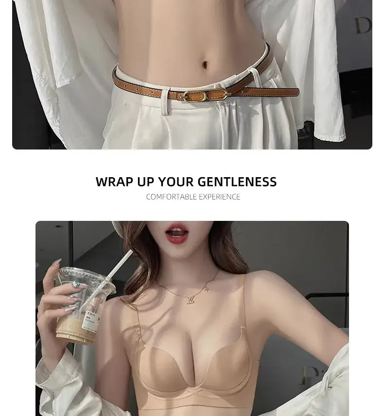 Black Traceless Parammary Bra Set for Women Small — feature 31