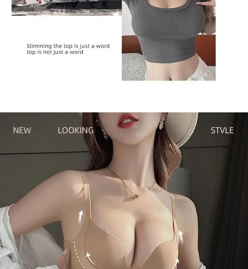 Black Traceless Parammary Bra Set for Women Small — feature 7