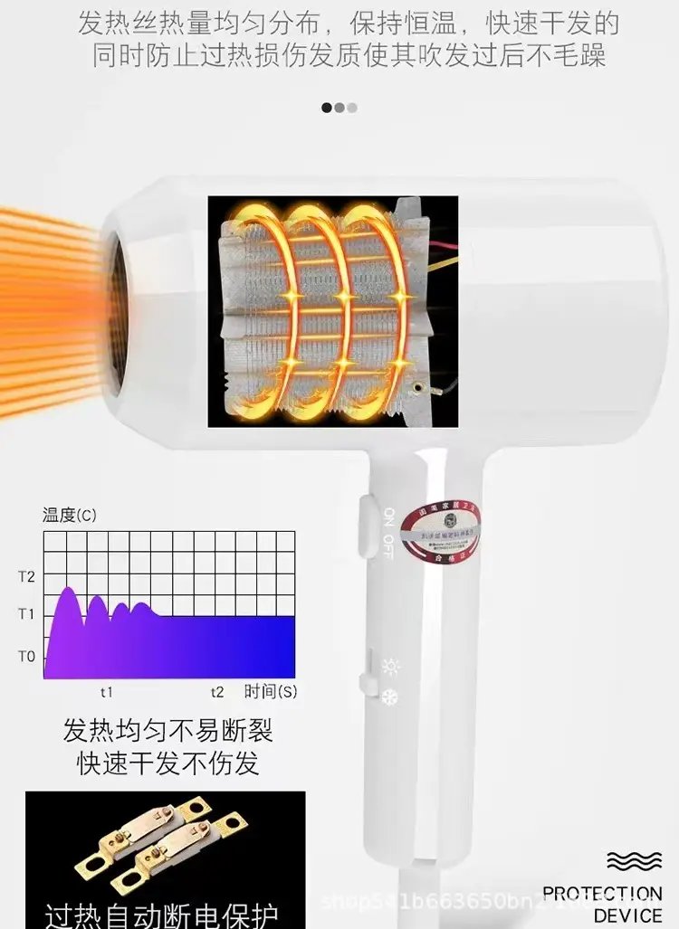 Green Wall-Mounted Hair Dryer for Bathroom Use — feature 8