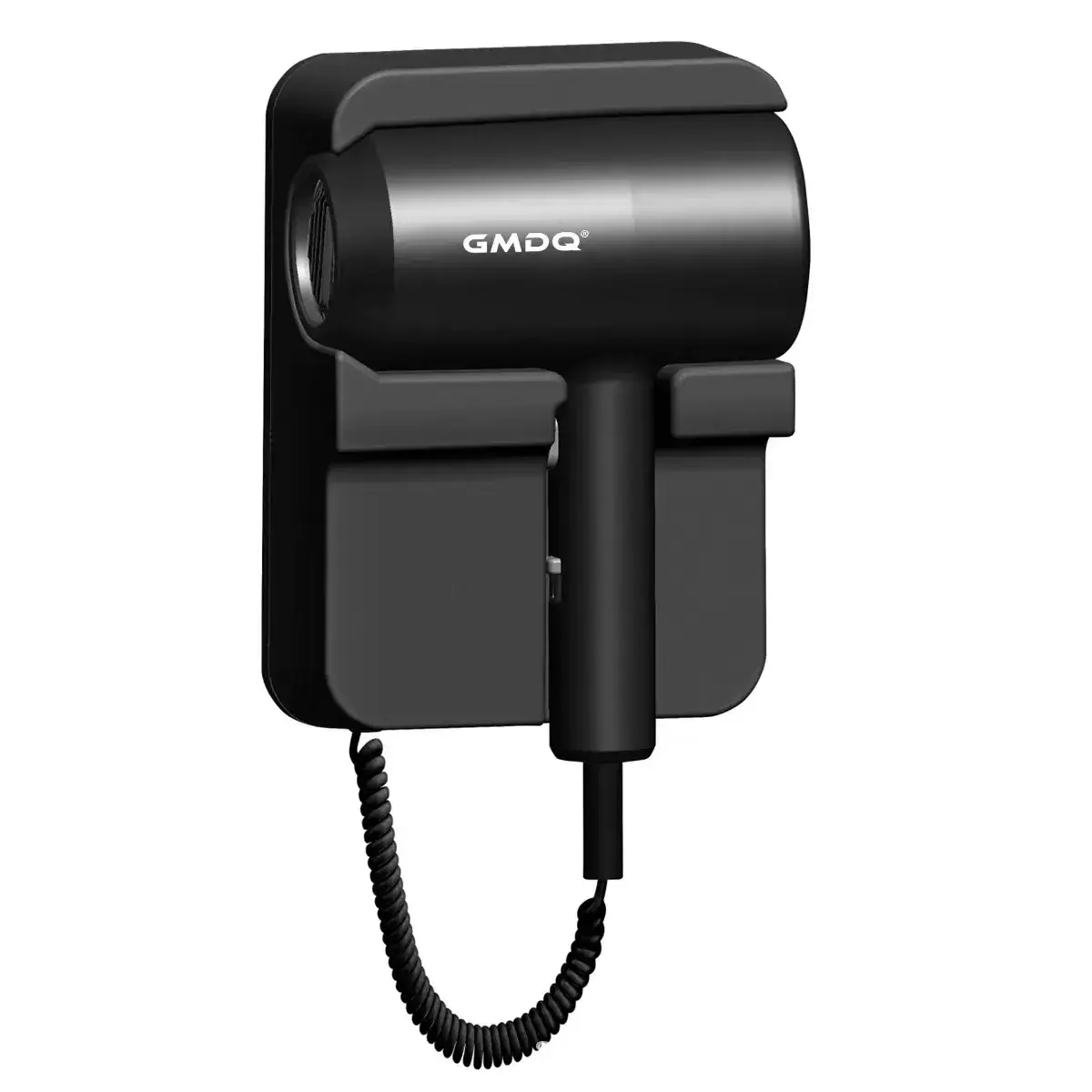 Green Wall-Mounted Hair Dryer for Bathroom Use