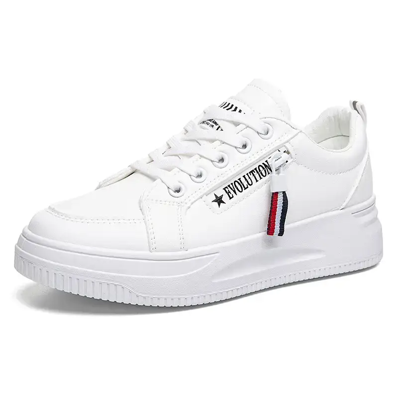 Women White Casual Sneakers with Thick Sole 2025 - Image 8
