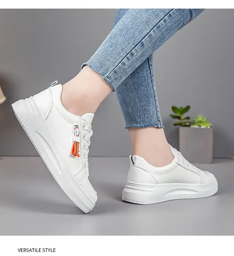 Women White Casual Sneakers with Thick Sole 2025 — feature 15