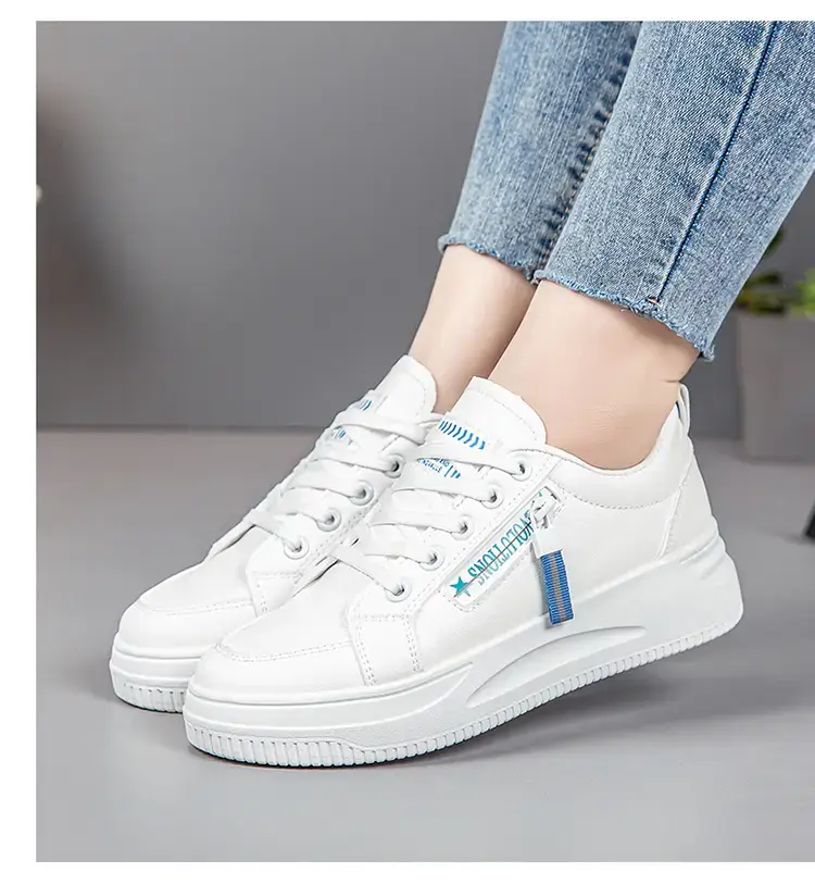Women White Casual Sneakers with Thick Sole 2025 — feature 20