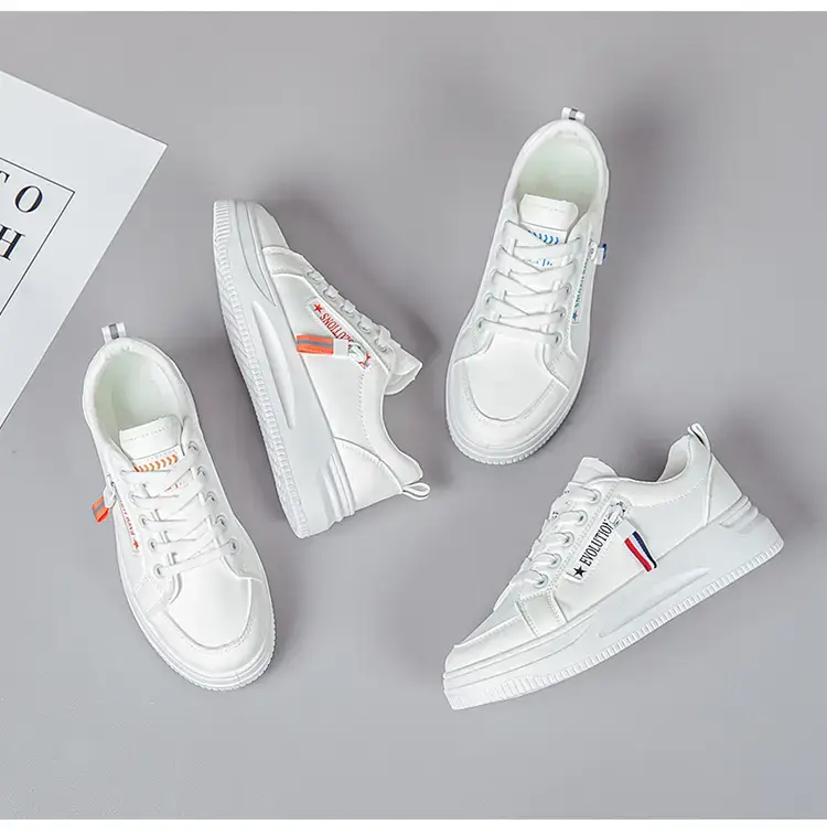 Women White Casual Sneakers with Thick Sole 2025 — feature 23