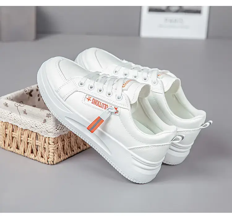 Women White Casual Sneakers with Thick Sole 2025 — feature 27