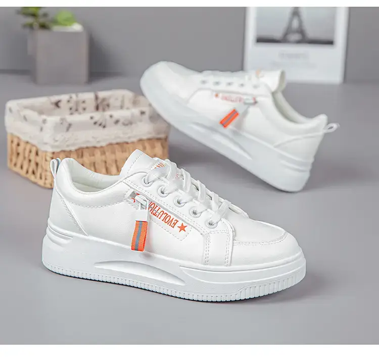 Women White Casual Sneakers with Thick Sole 2025 — feature 28