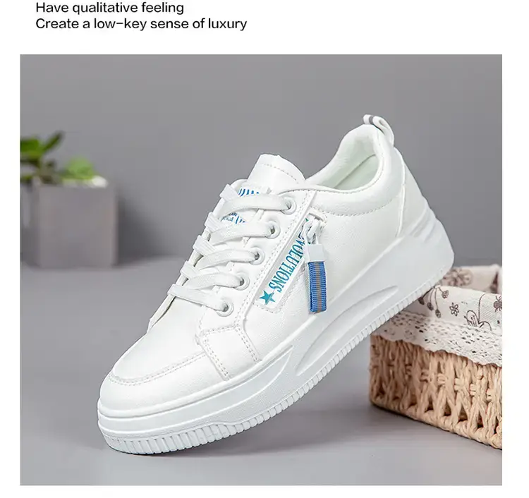 Women White Casual Sneakers with Thick Sole 2025 — feature 30