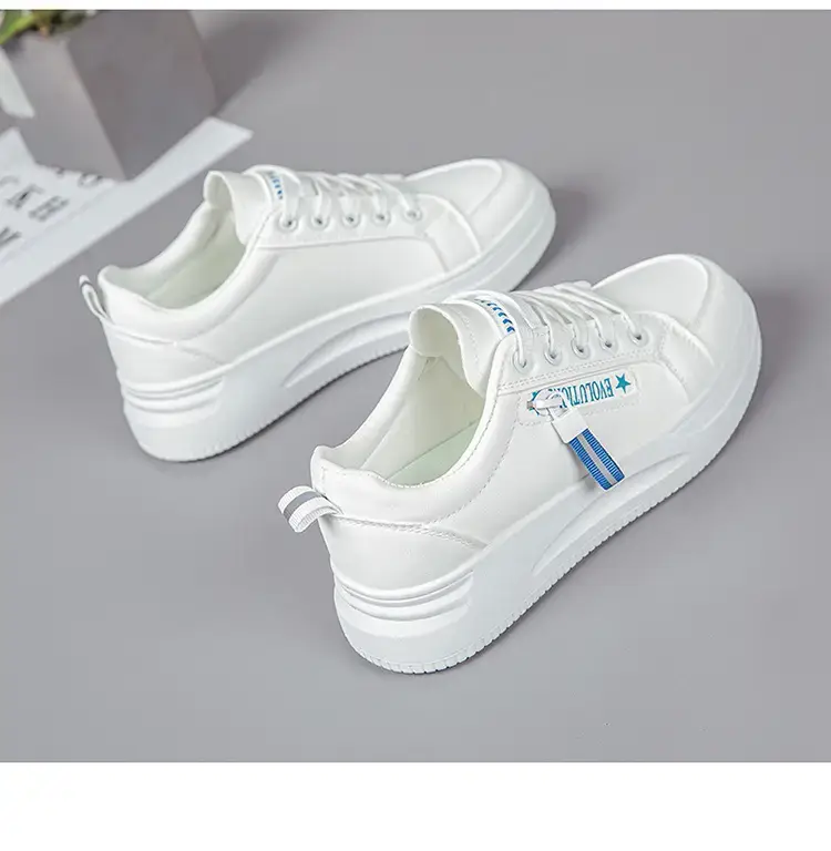 Women White Casual Sneakers with Thick Sole 2025 — feature 32