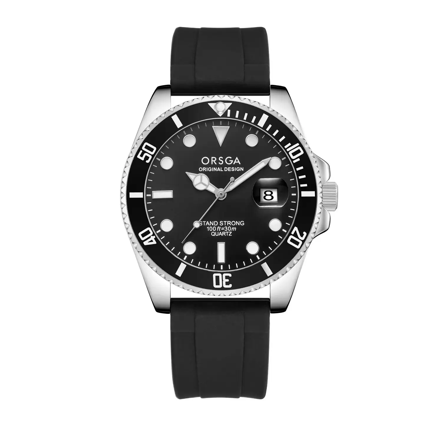 ORSGA Men's Black Dial Water Resistant Watch with Gold Case - Image 5
