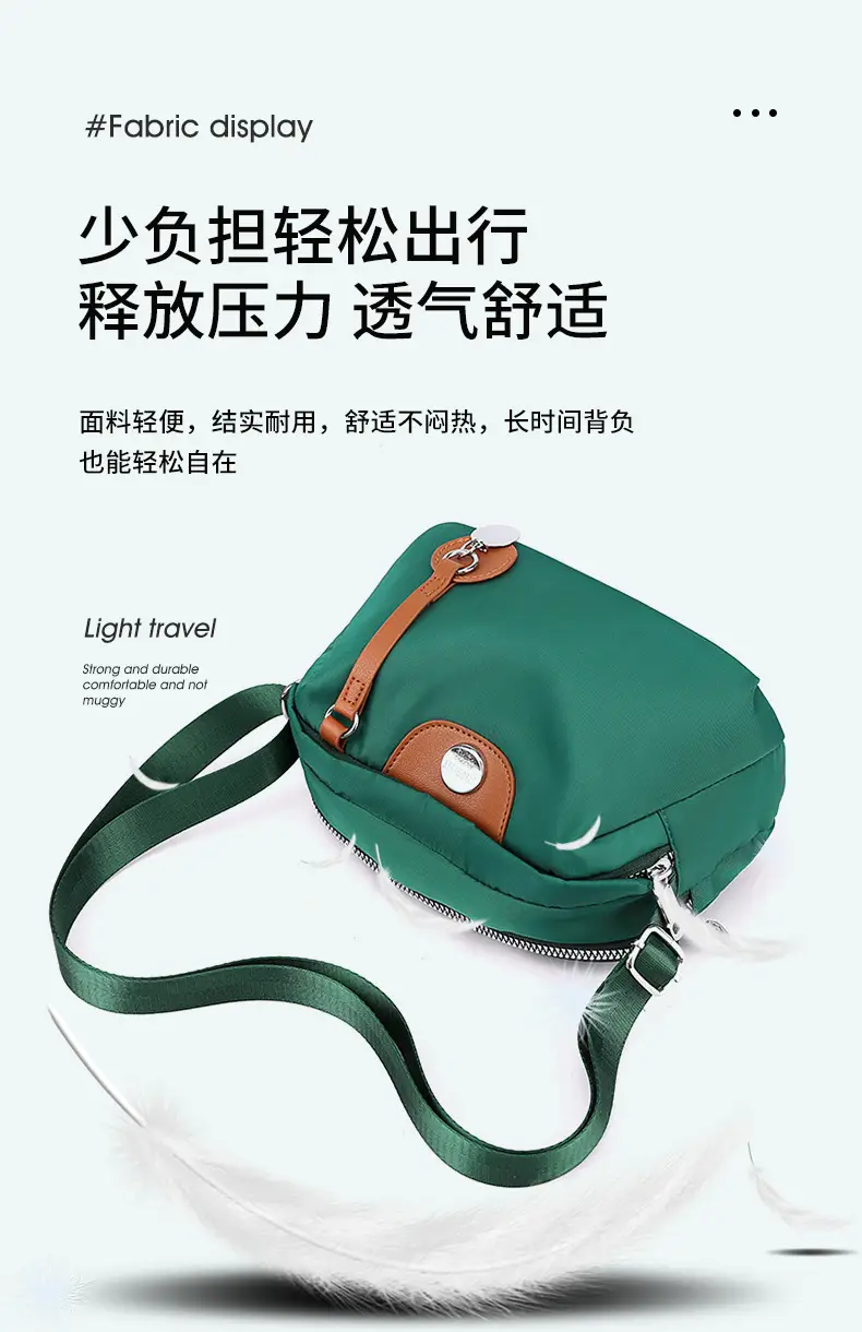 Purple Nylon Shoulder Crossbody Bag for Women — feature 12