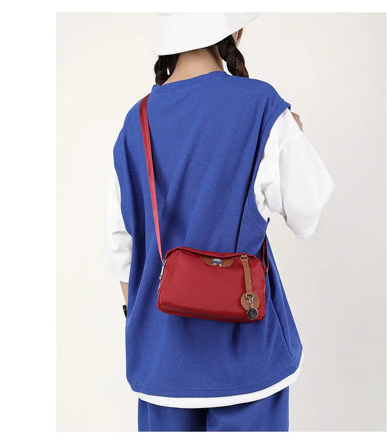 Purple Nylon Shoulder Crossbody Bag for Women — feature 18