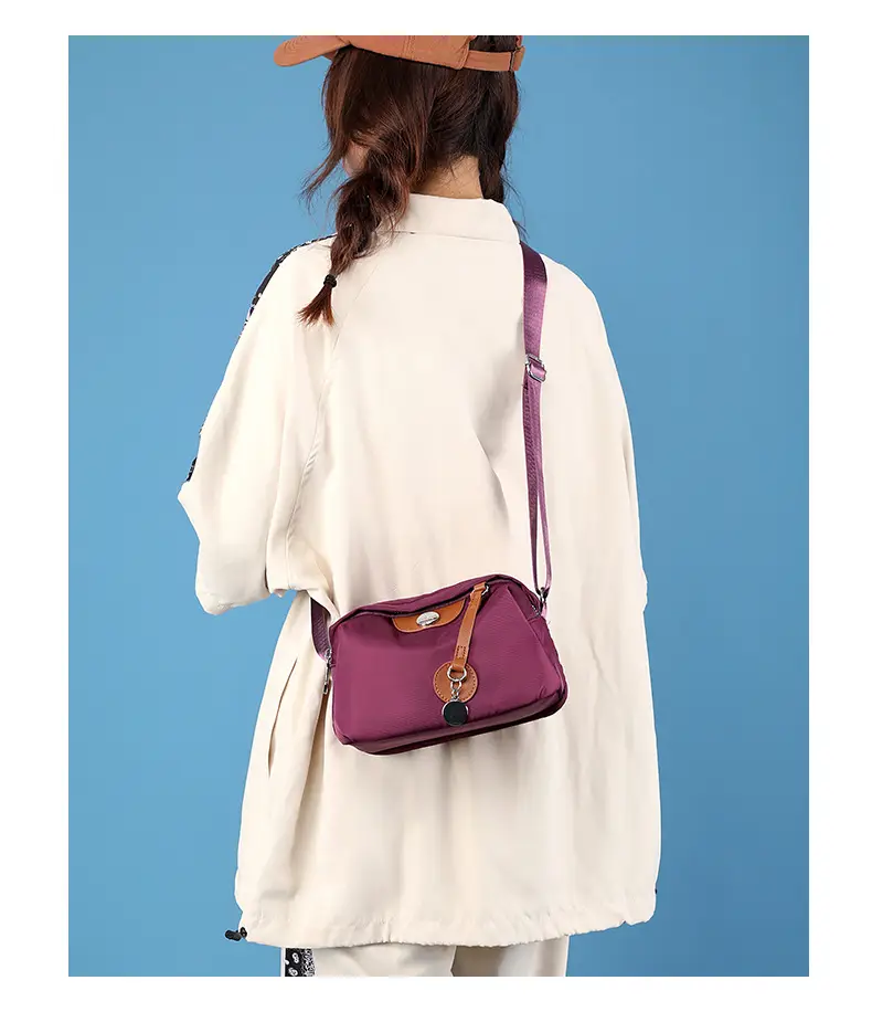 Purple Nylon Shoulder Crossbody Bag for Women — feature 19