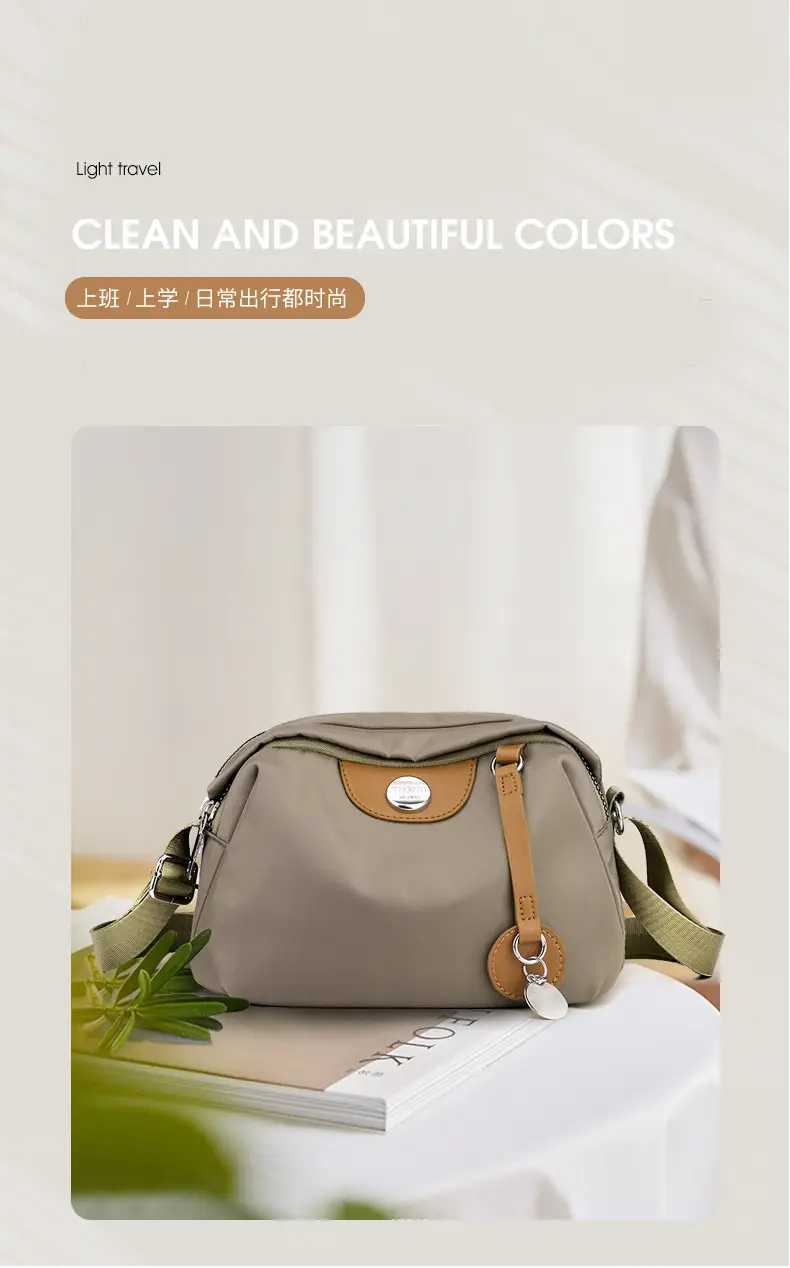 Purple Nylon Shoulder Crossbody Bag for Women — feature 8