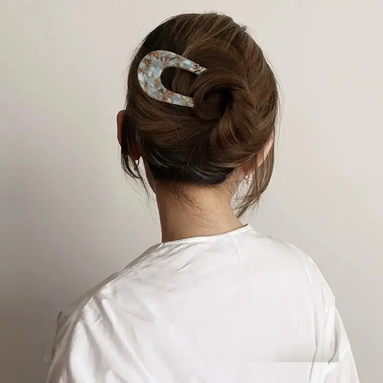 U-Shaped Hairpin Women Antique Pink New Style - Image 50