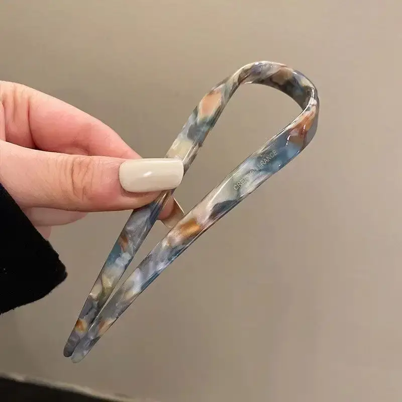 [Sky Blue] Crescent U-shaped Hairpin