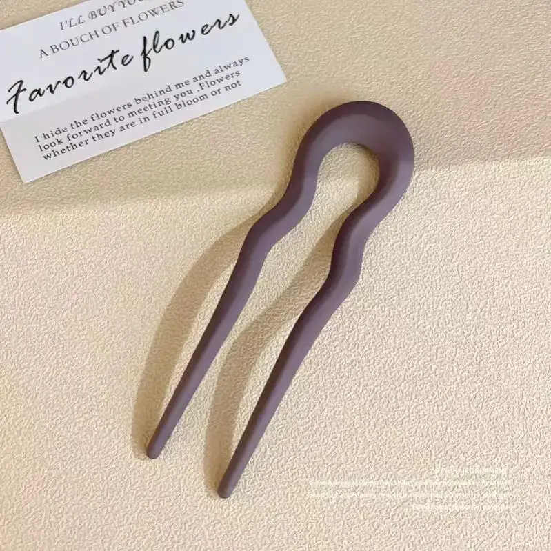 [frosted lavender] U-shaped wave hairpin