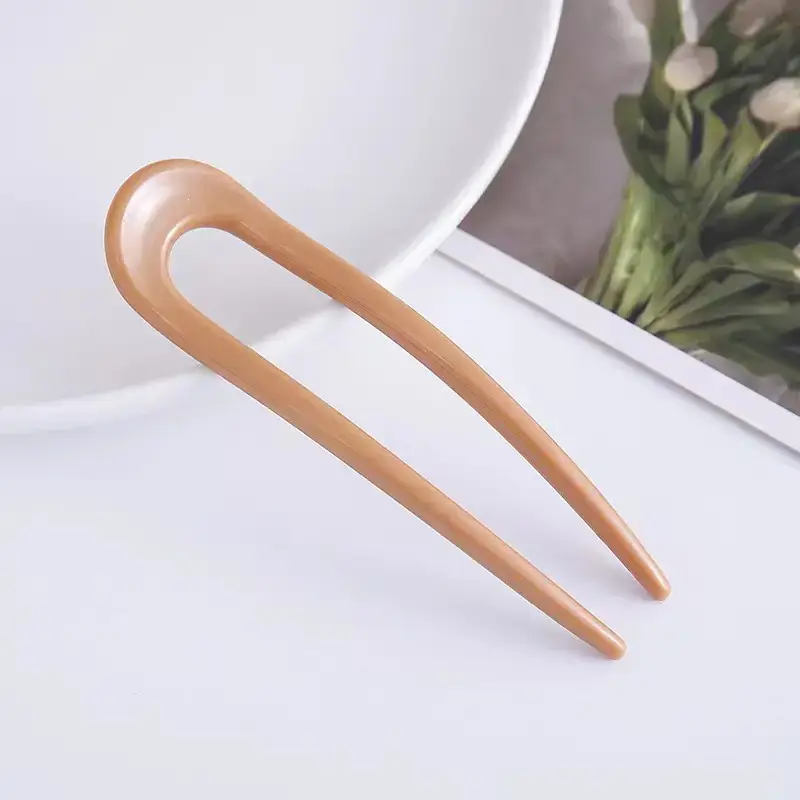 [Simple khaki] U-shaped hairpin