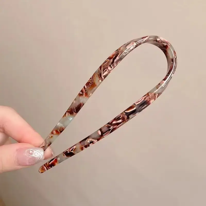 U-Shaped Hairpin Women Antique Pink New Style - Image 16