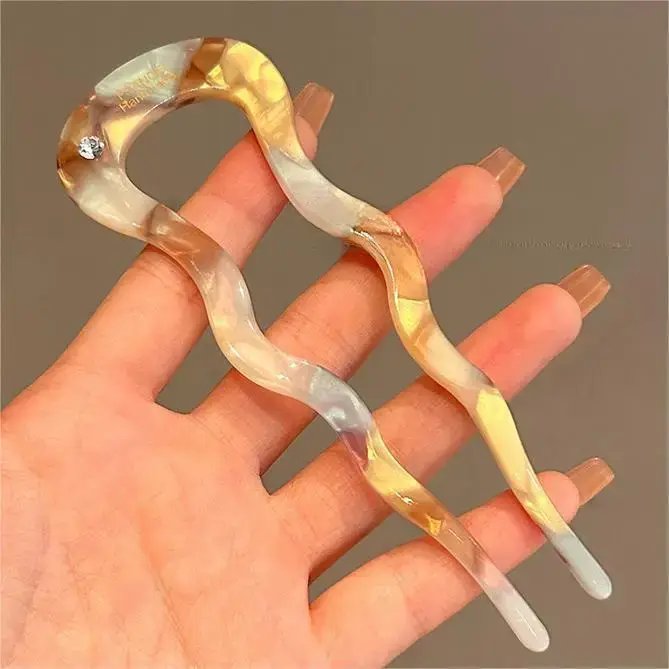 U-Shaped Hairpin Women Antique Pink New Style - Image 17