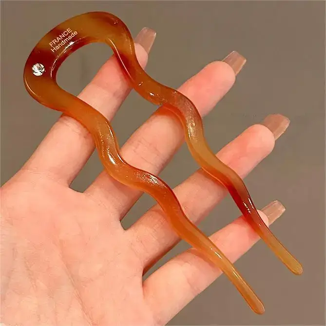 U-Shaped Hairpin Women Antique Pink New Style - Image 19