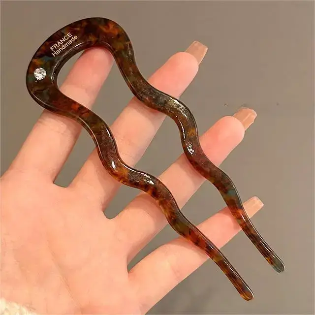 U-Shaped Hairpin Women Antique Pink New Style - Image 21