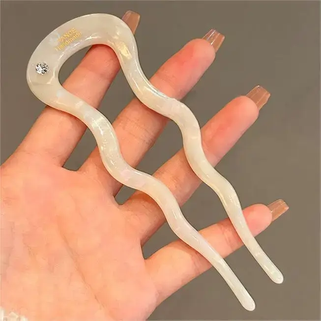 U-Shaped Hairpin Women Antique Pink New Style - Image 22