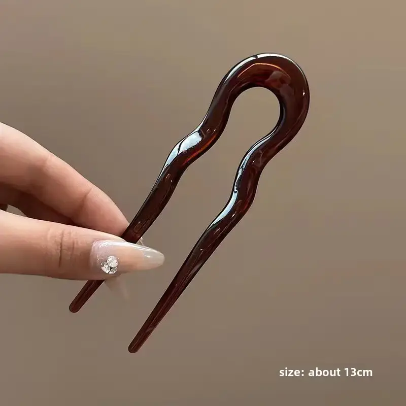 U-Shaped Hairpin Women Antique Pink New Style - Image 35