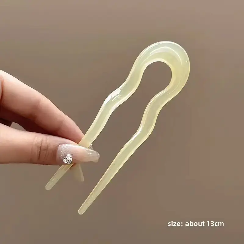 U-Shaped Hairpin Women Antique Pink New Style - Image 36