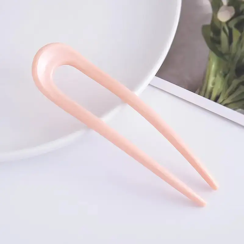U-Shaped Hairpin Women Antique Pink New Style - Image 46