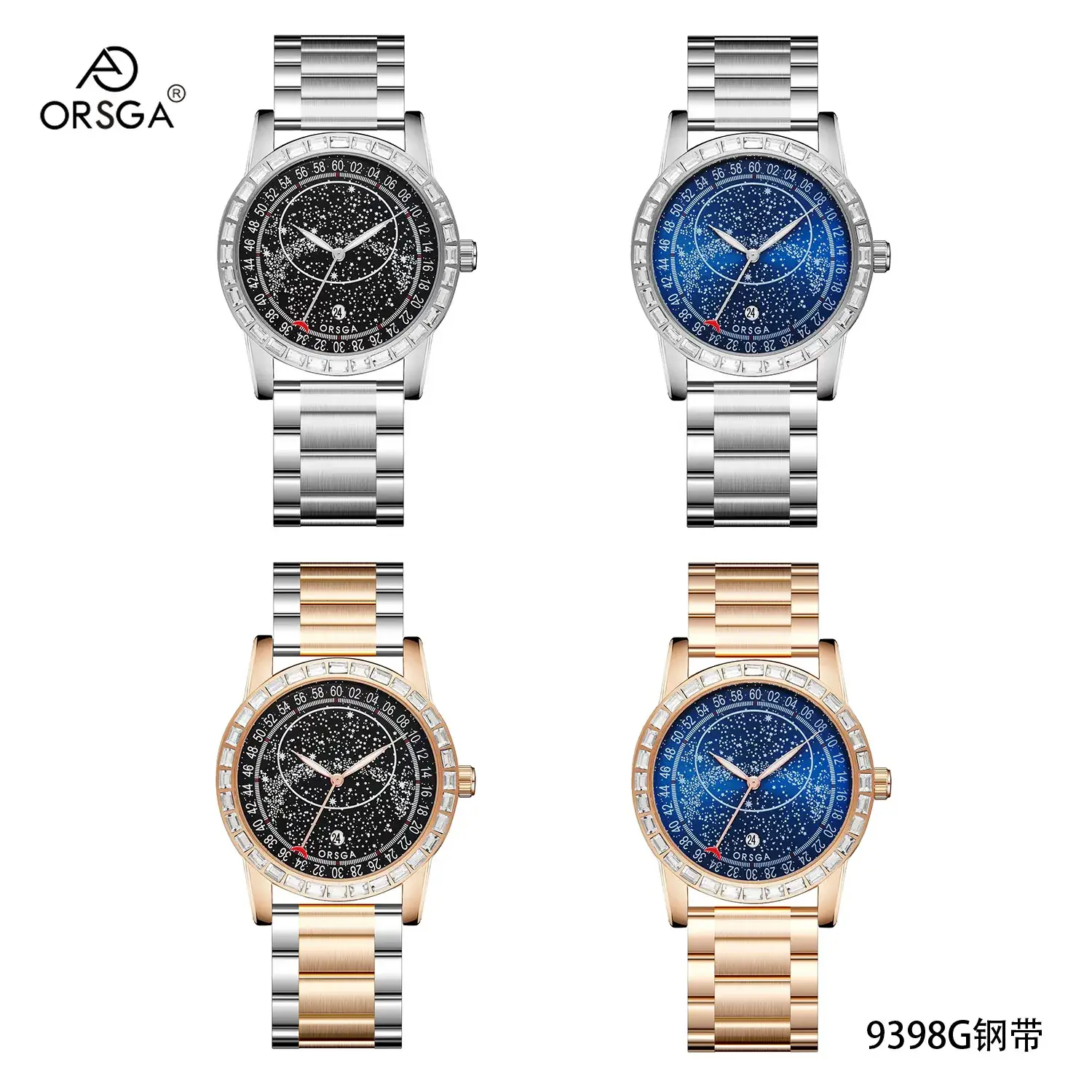 Men's Quartz Watch with Blue Star Dial and Black Strap - Image 11