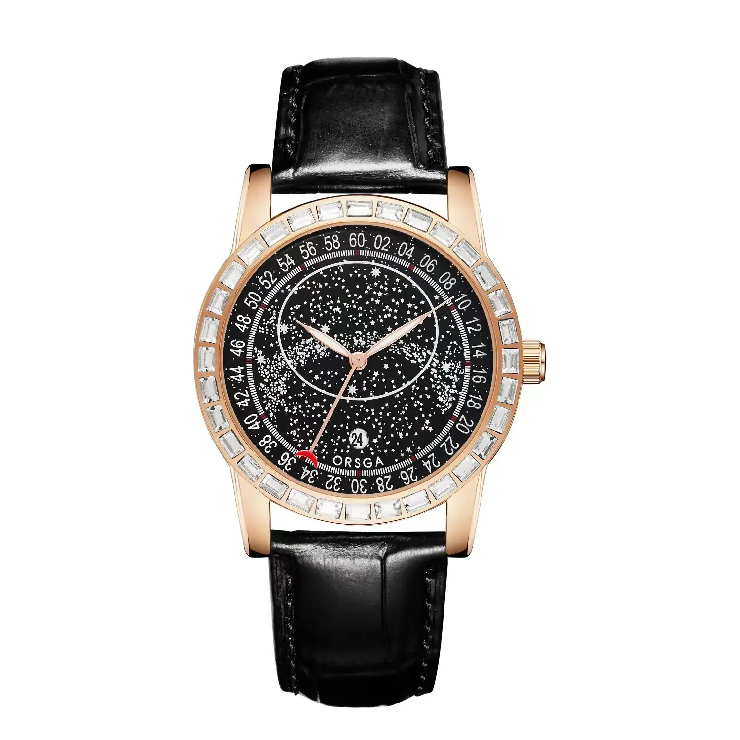 Men's Quartz Watch with Blue Star Dial and Black Strap - Image 3