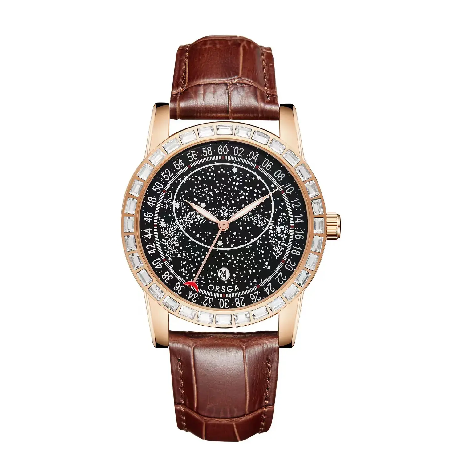 Men's Quartz Watch with Blue Star Dial and Black Strap - Image 5