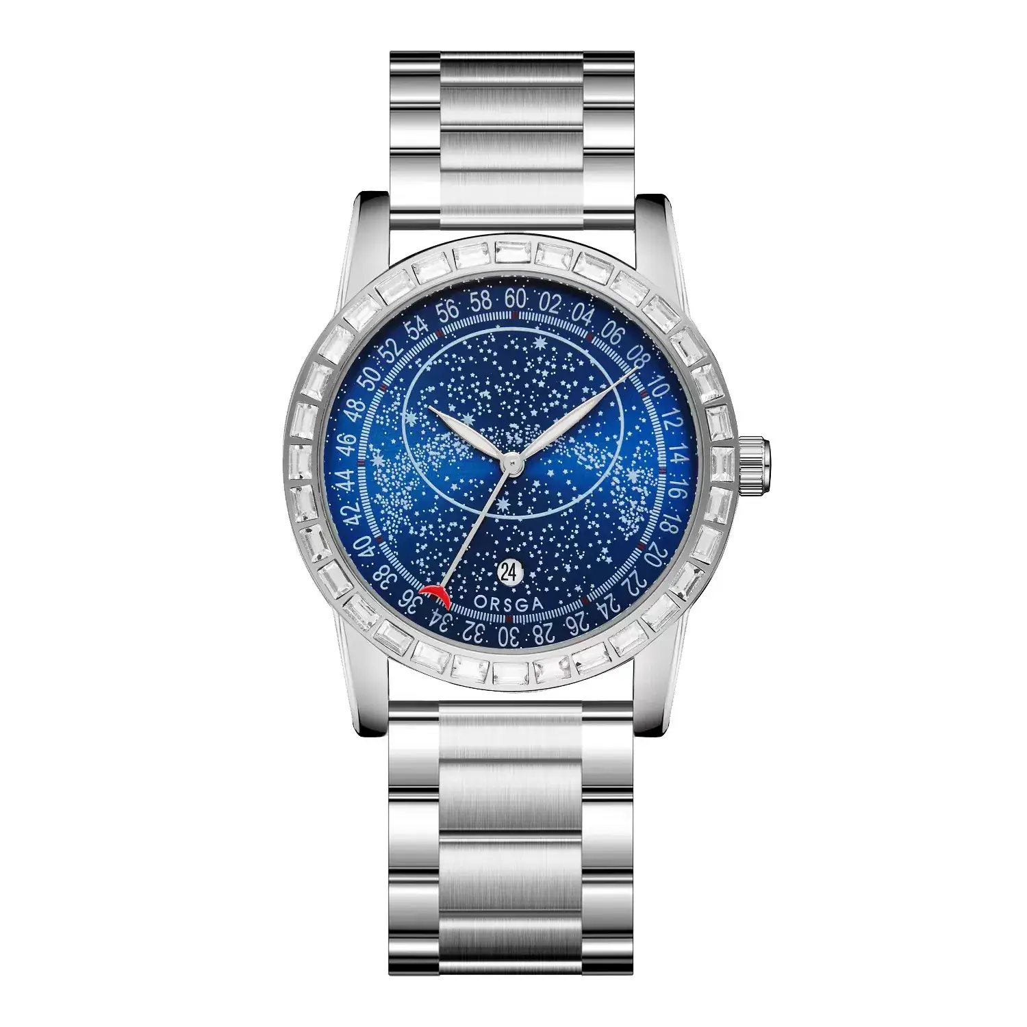Men's Quartz Watch with Blue Star Dial and Black Strap - Image 7
