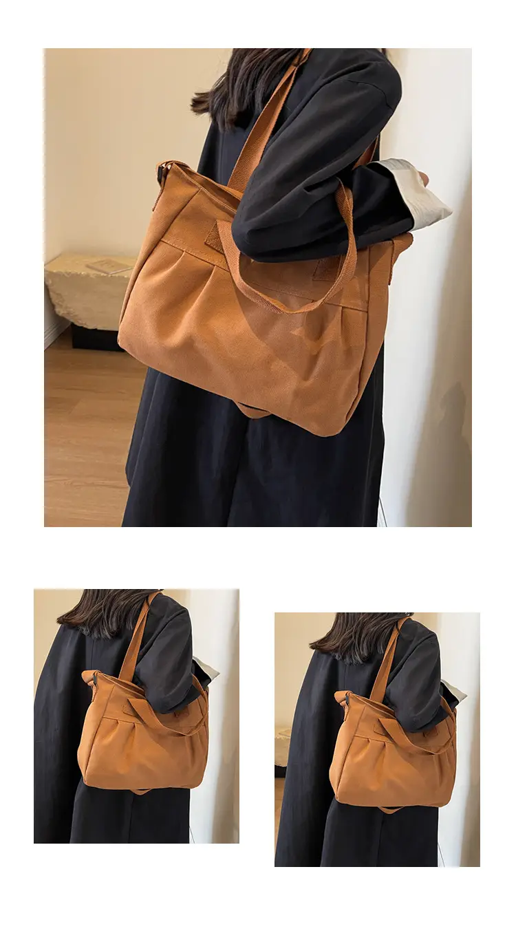 Women's Green Canvas Shoulder Bag 2024 New Work Commute — feature 12
