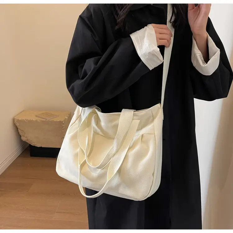 Women's Green Canvas Shoulder Bag 2024 New Work Commute — feature 14