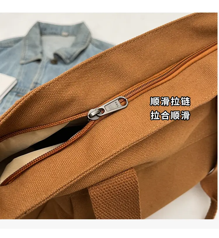 Women's Green Canvas Shoulder Bag 2024 New Work Commute — feature 4